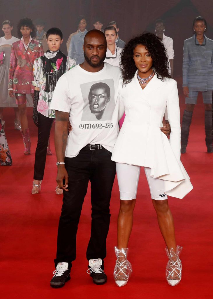Virgil Abloh with model runway collection