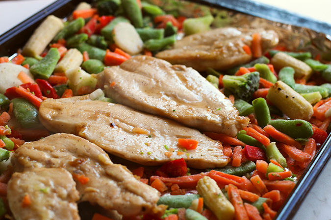 Sheet Pan Chicken Teriyaki with vegetables fountainof30