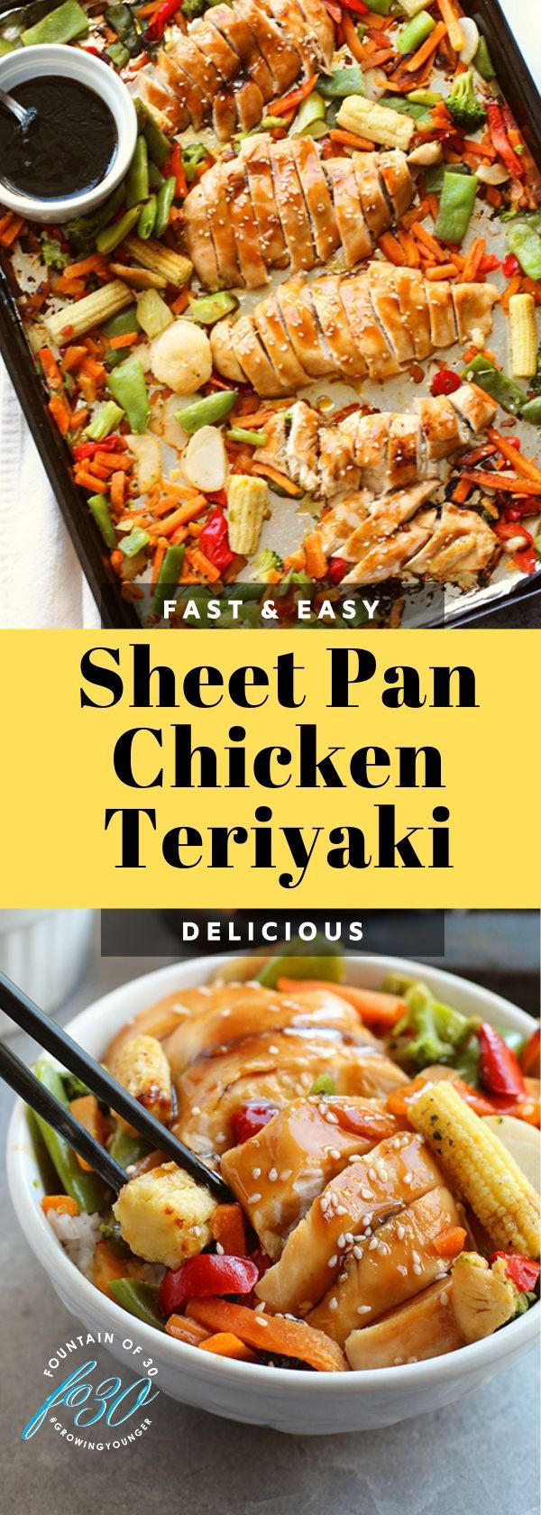 sheet pan chicken teriyaki fountainof30