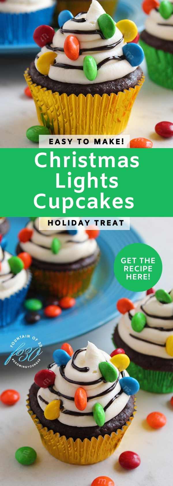 easy to make christmas lights cupcakes fountainof30