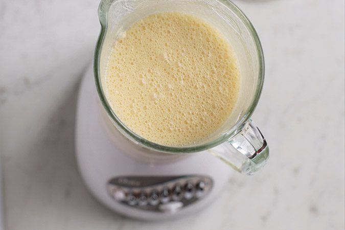 keto french toast mixture blended