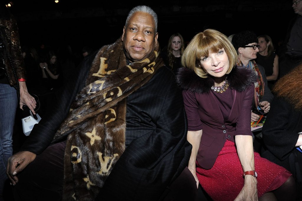 Andre Leon Talley Anna Wintour fashion week front row fountainof30