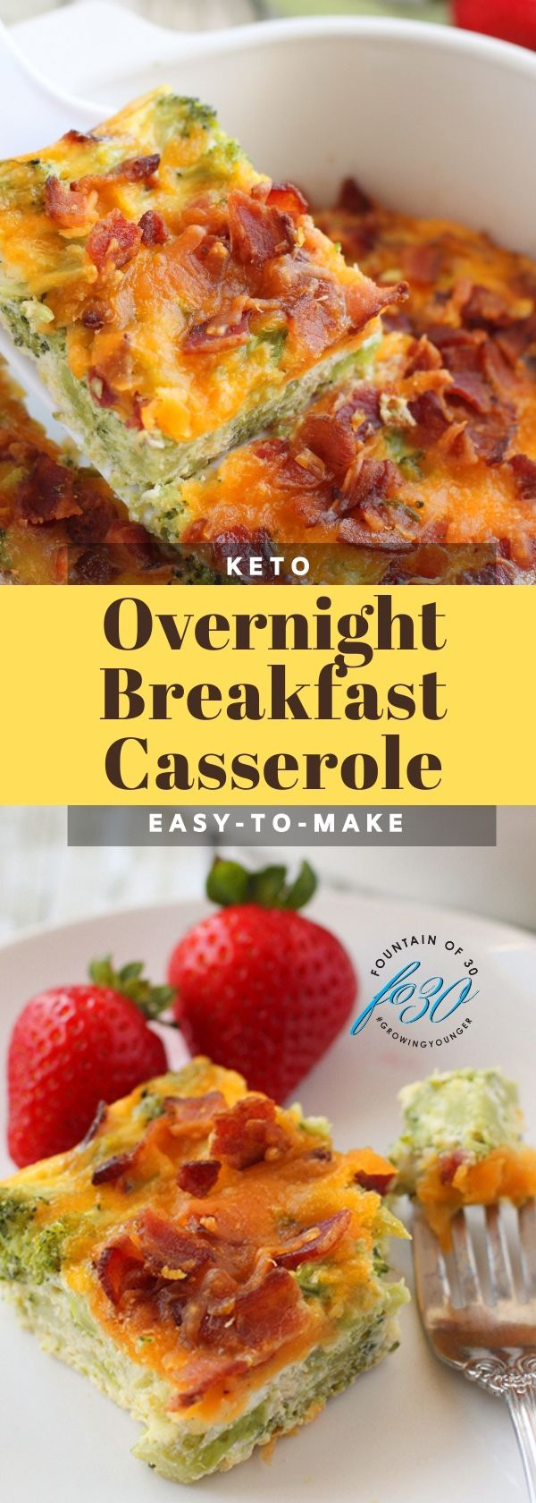 overnight breakfast casserole keto fountainof30