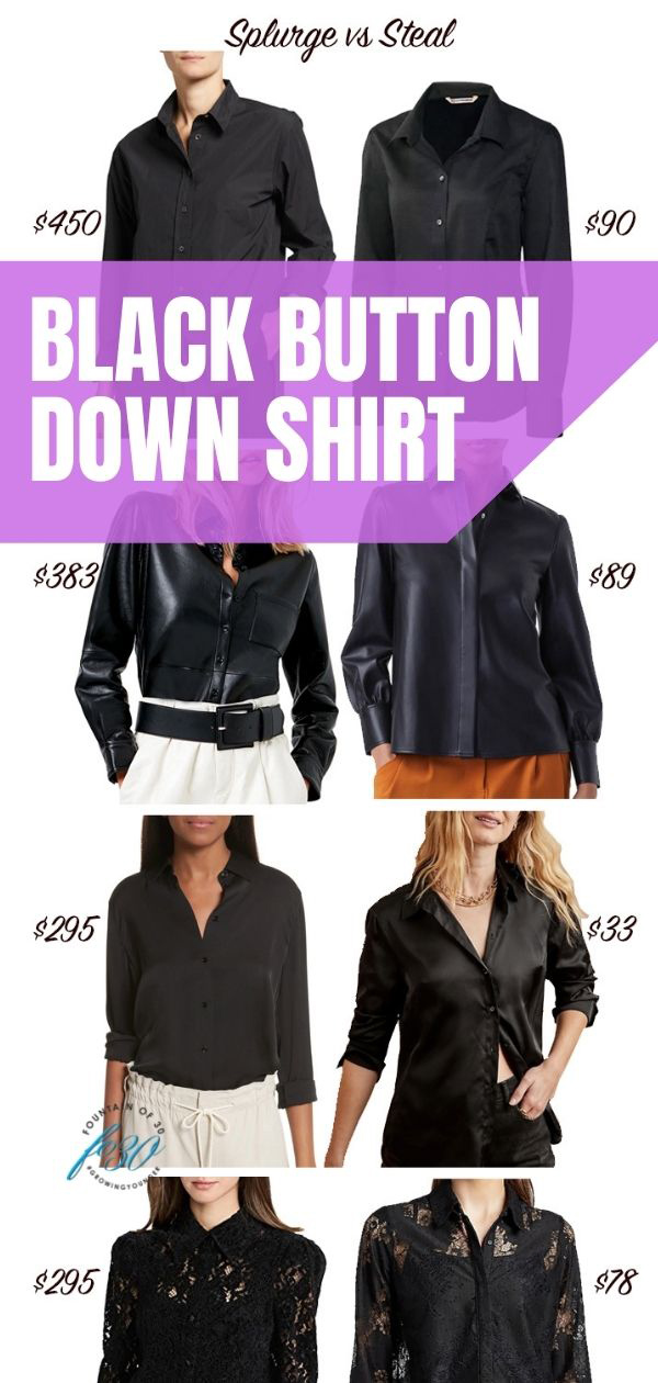 black button down shirt splurge vs steal fountainof30