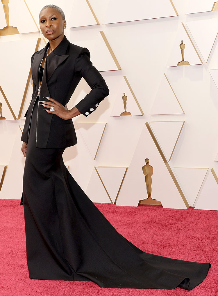 cynthia erivo lv jacket and skirt oscars 2022 fountainof30