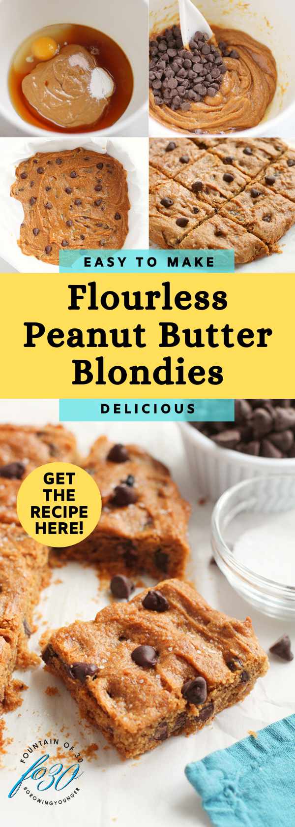 easy gluten free peanut butter blondies recipe fountainof30