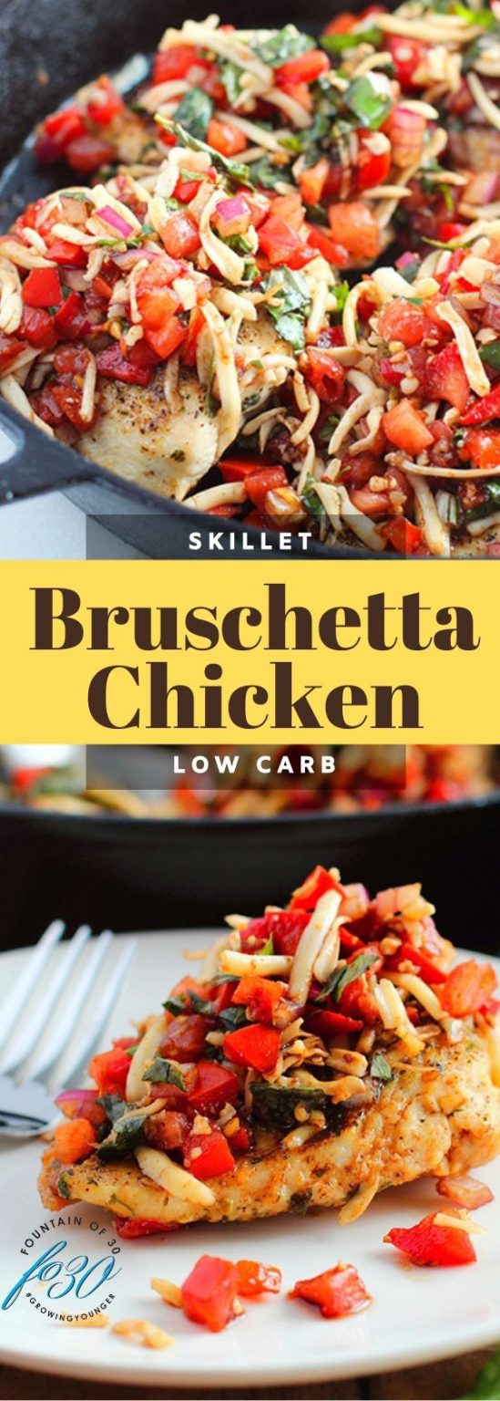 Quick and Easy Low Carb Skillet Bruschetta Chicken Recipe ...