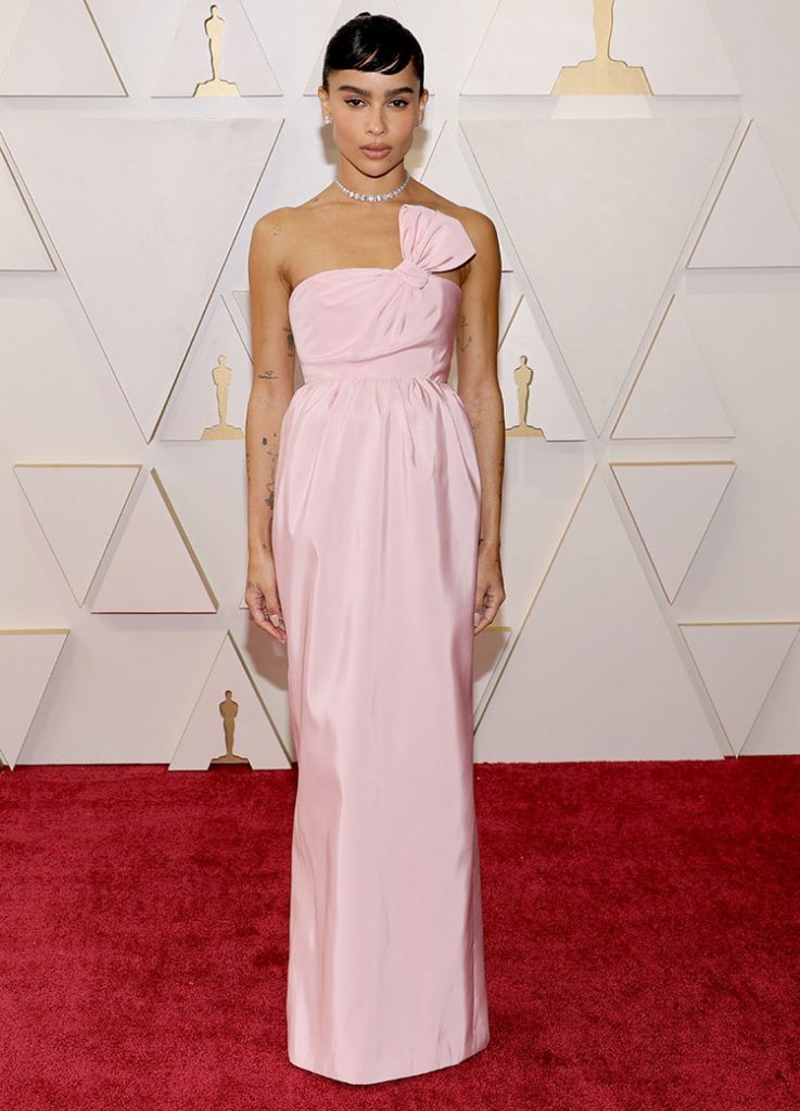 Zoe Kravitz in pink Saint Laurent fountainof30