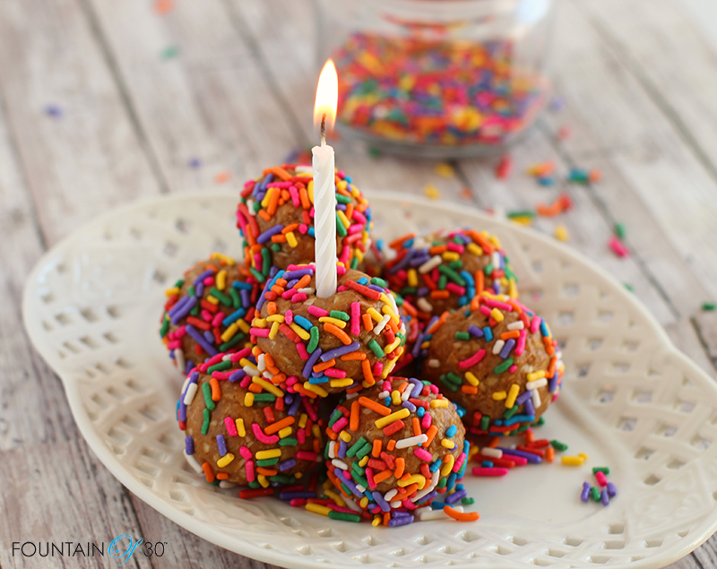 birthday cake protein balls recipe fountainof30