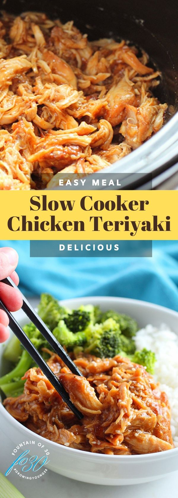 easy slow cooker chicken teriyaki fountainof30