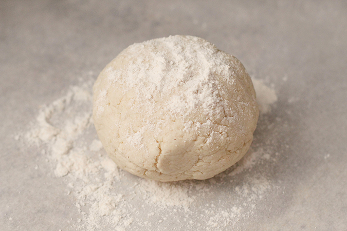 ball of dough on parchment fountainof30