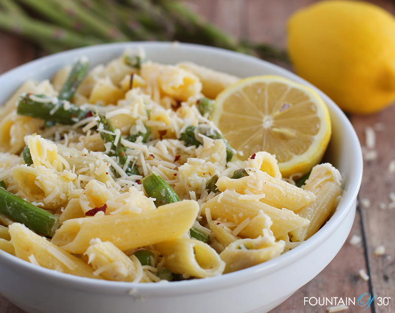 lemon asparagus pasta recipe fountainof30