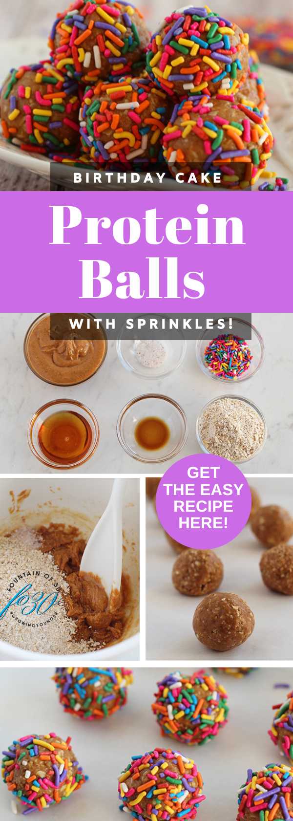 easy protein balls recipe with sprinkles fountainof30