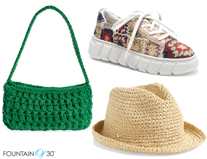 crochet tre4nd accessories bag shoe hat fountainof30