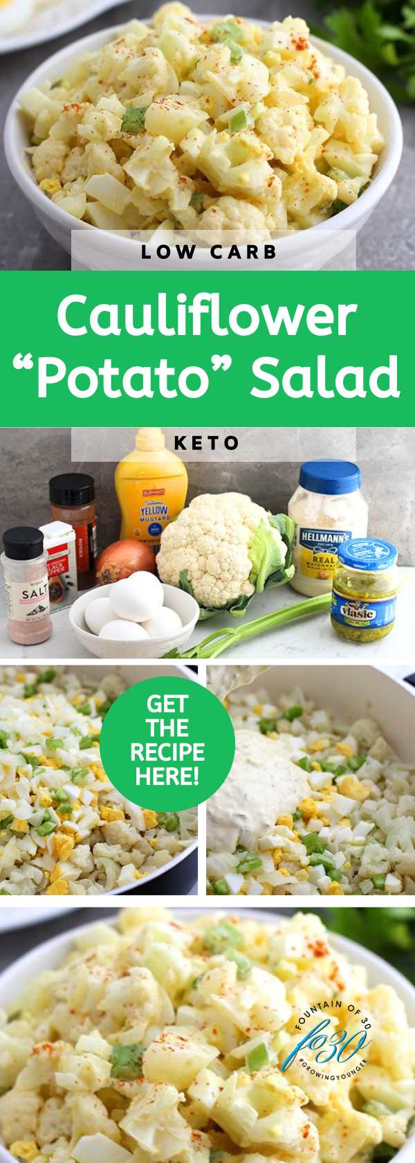 how to make potato salad with cauliflower low carb recipe fountainof30