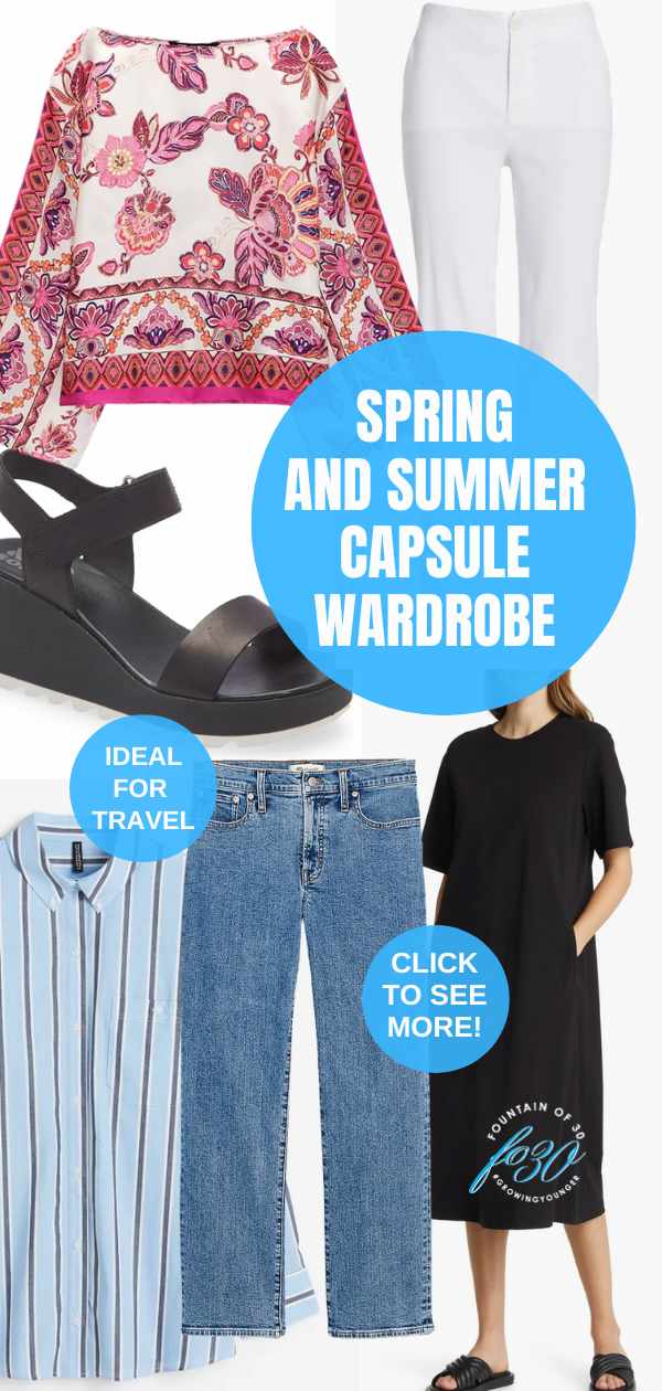 spring and summer capsule wardrobe for women over 50 fountainof30