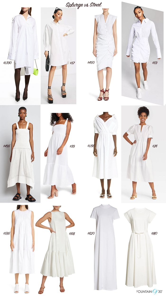 white dress spring fashion fountainof30