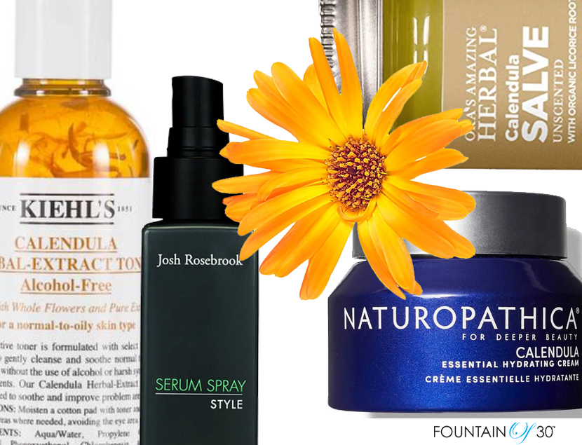 calendula natural beauty products fountainof30