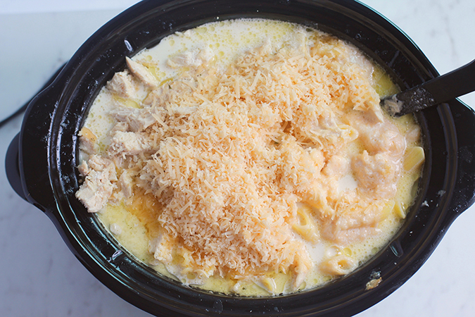 chicken alfredo add parmesan cheese to crock pot fountainof30