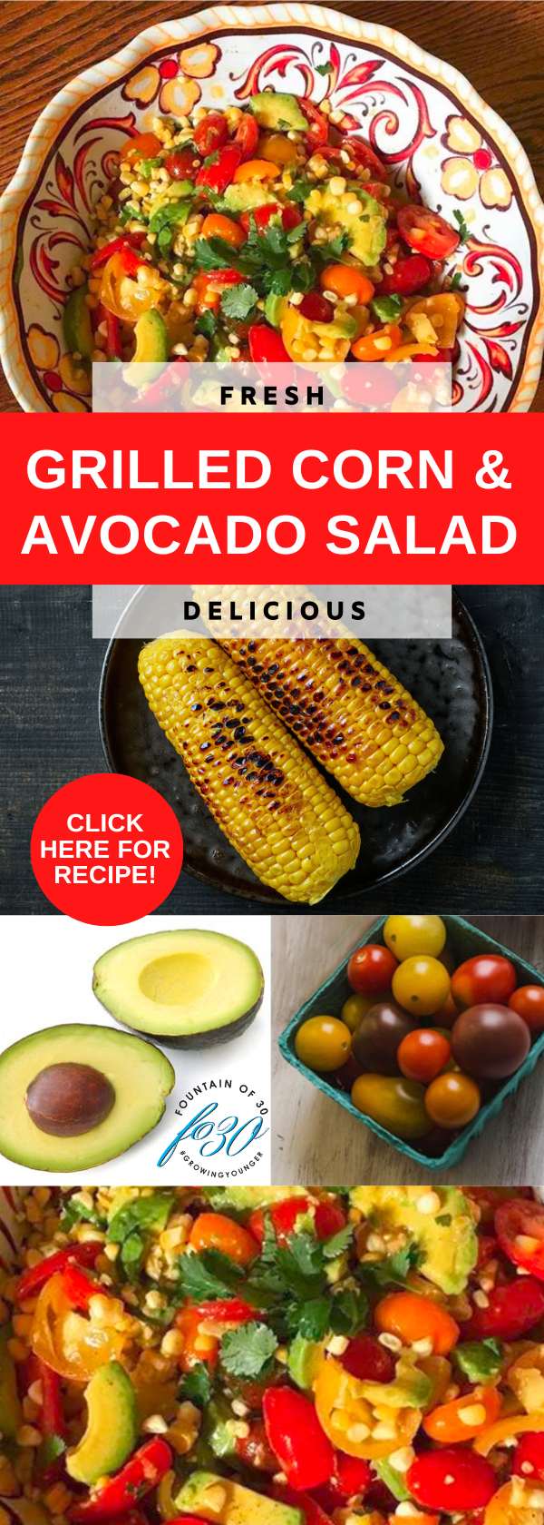 fresh grilled corn and acvocado salad recipe fountainof30