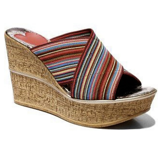 striped shoe wedge sandal fountainof30