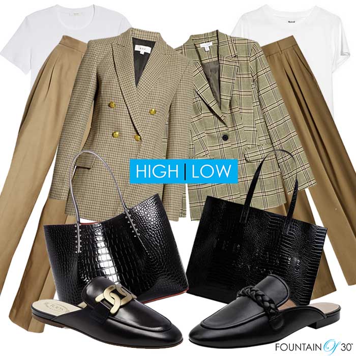 chic and comfortable work outfit high or low fountainof30