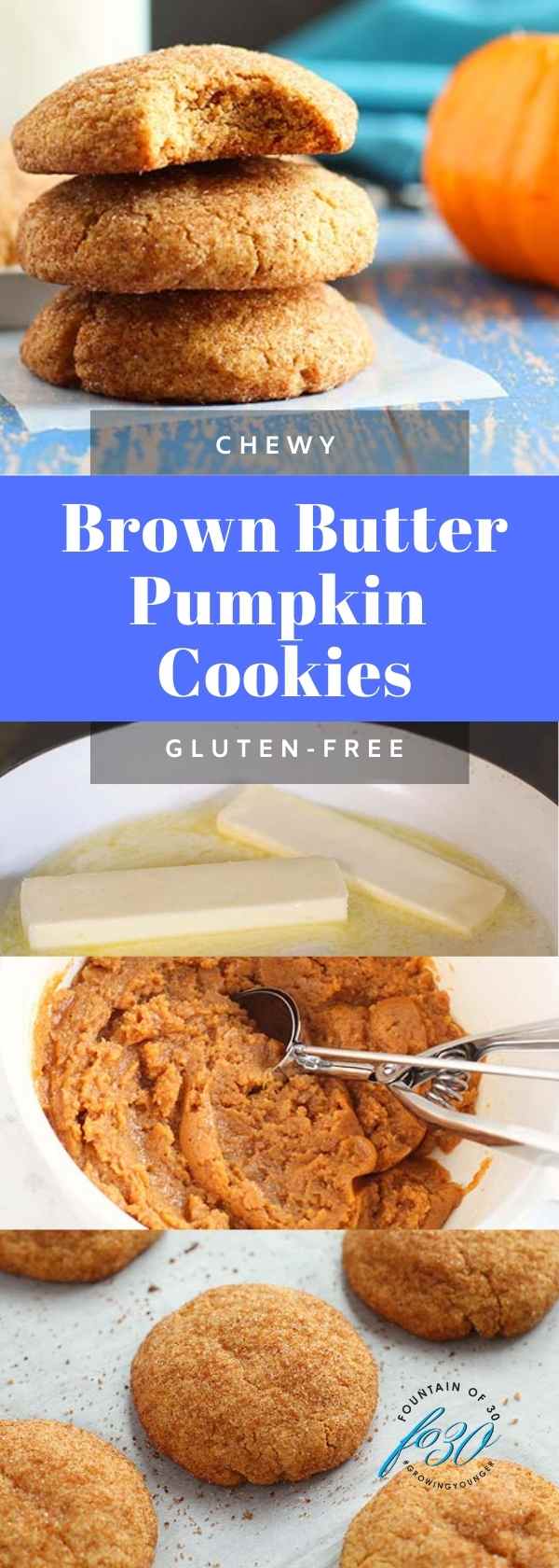brown butter pumpkin cookies fountainof30