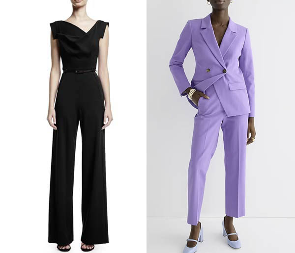 cocktail attire black jumpsuit violet pantsuit fountainof30