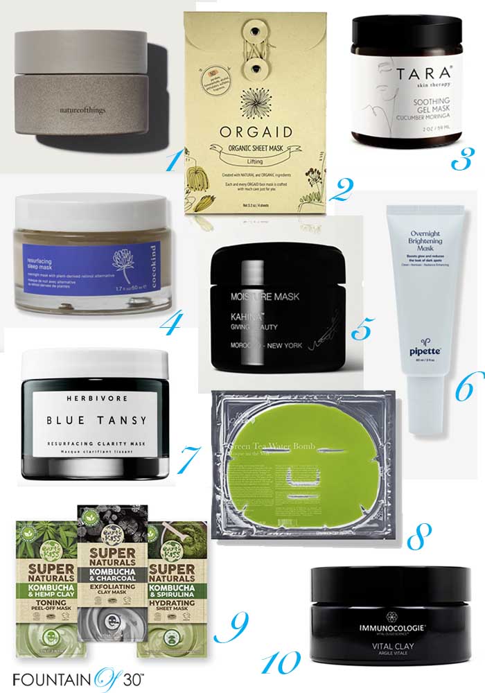 nat6ursl facial masks fountainof30