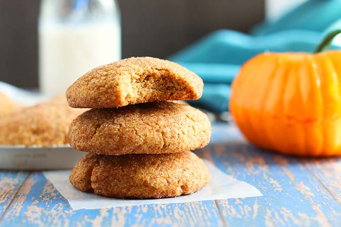 stack of pumpkin cookies fountainof30