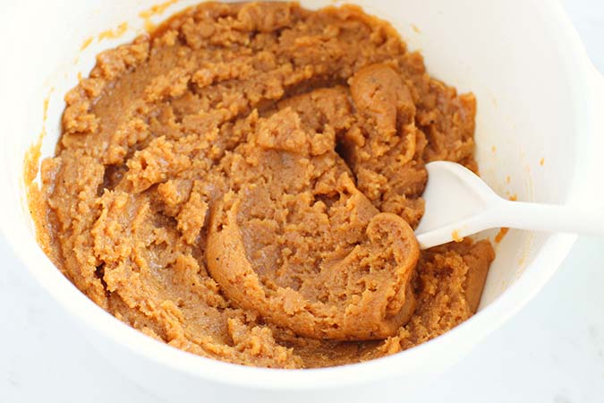 mixiing gluten free Brown Butter Pumpkin Cookies fountainof30