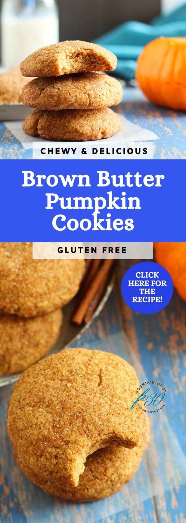 brown butter pumpkin spice cookies gluten free fountainof30
