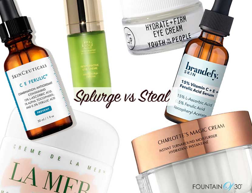 anti-aging skincare splurge vs steal fountainof30