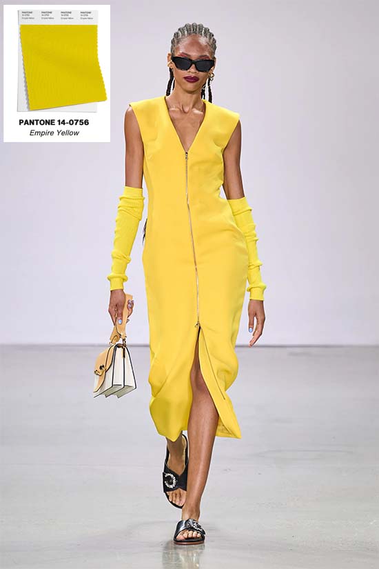 pantone empire yellow Bibhu Mohapatra SS2023