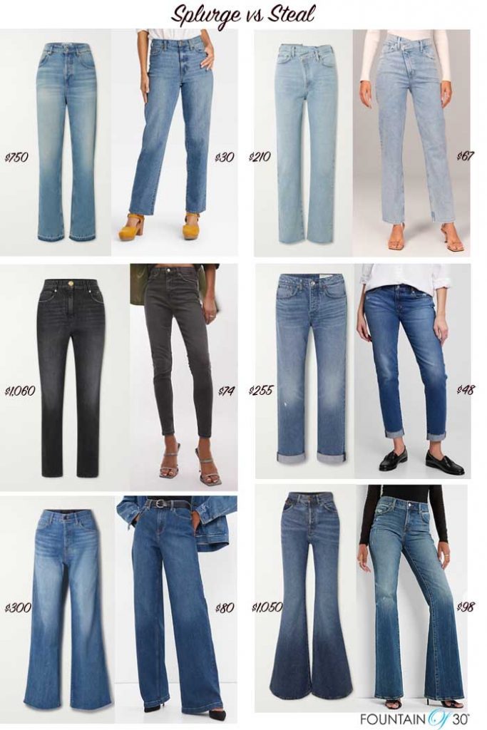 The Best Jeans For Women Over 50: Splurge vs Steal - fountainof30.com