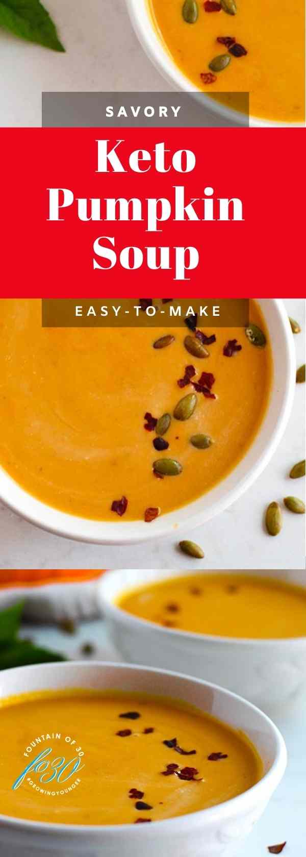 creamy keto pumpkin soup fountainof30