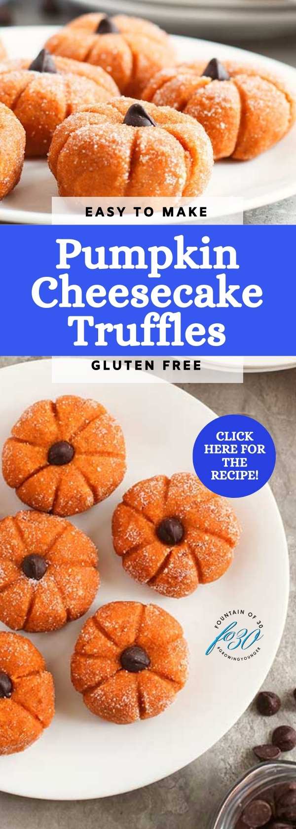 easy to make pumpkin shaped cheesecake truffles fountainof30