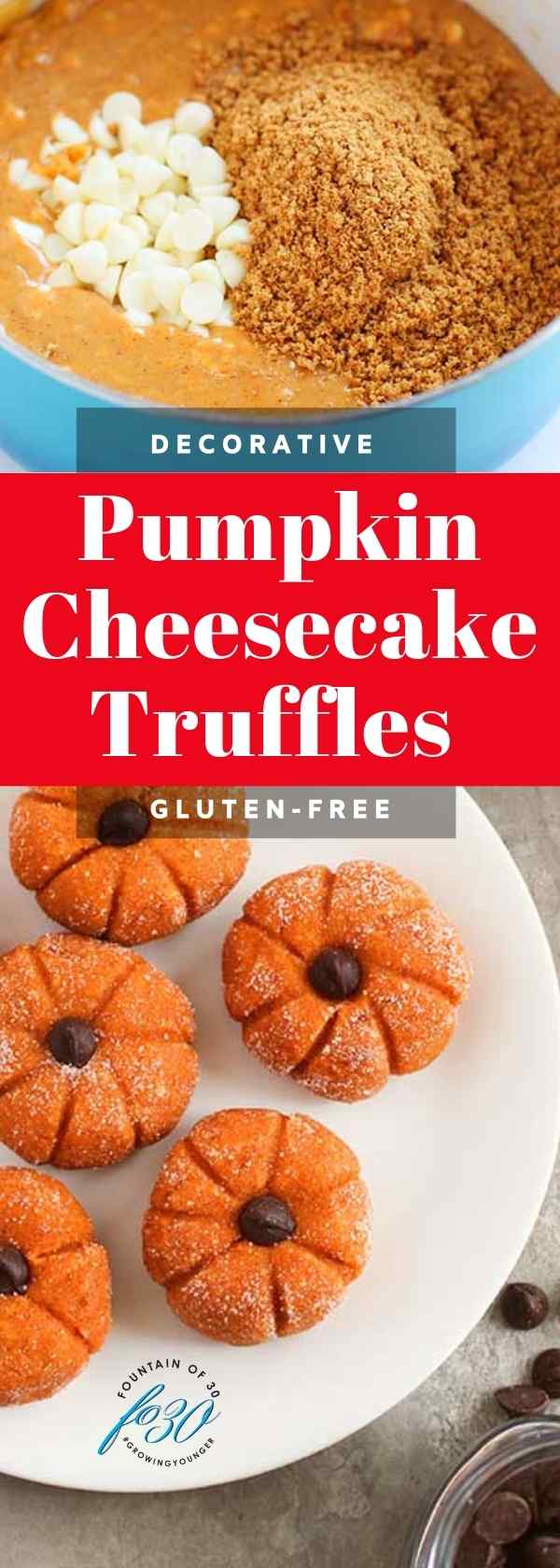 decorative pumpkin cheesecake truffles fountainof30