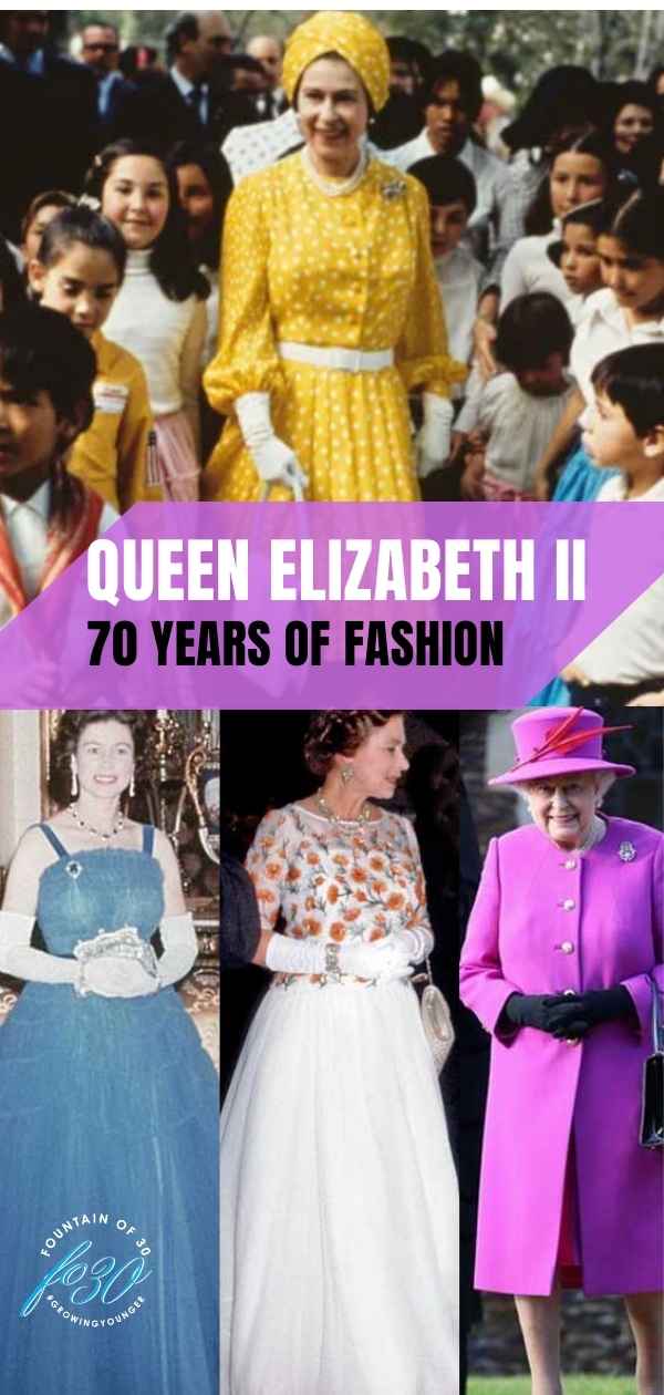 queen elizabeth II 70 years of fashion fountainof30