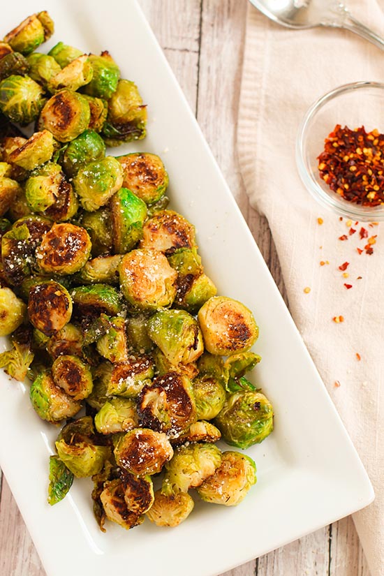 roasted brussel sprouts with red pepper fountainof30
