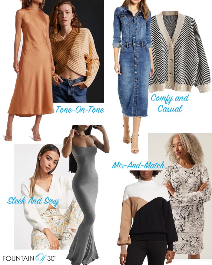 Free Homemade Peyton List Nude - Chic Ways to Style A Sweater Over Dress Combination for Women Over 50 -  fountainof30.com