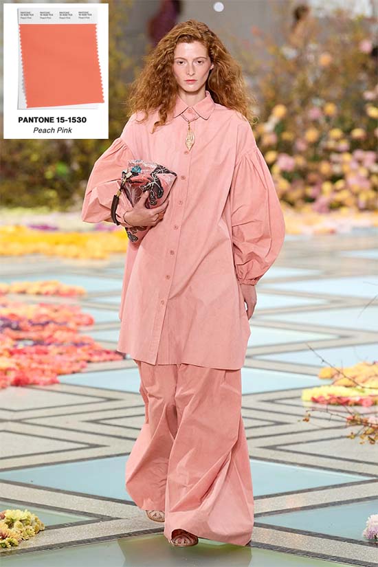 Pantone Fashion Color Trend Report peach pink ulla johnson SS2023