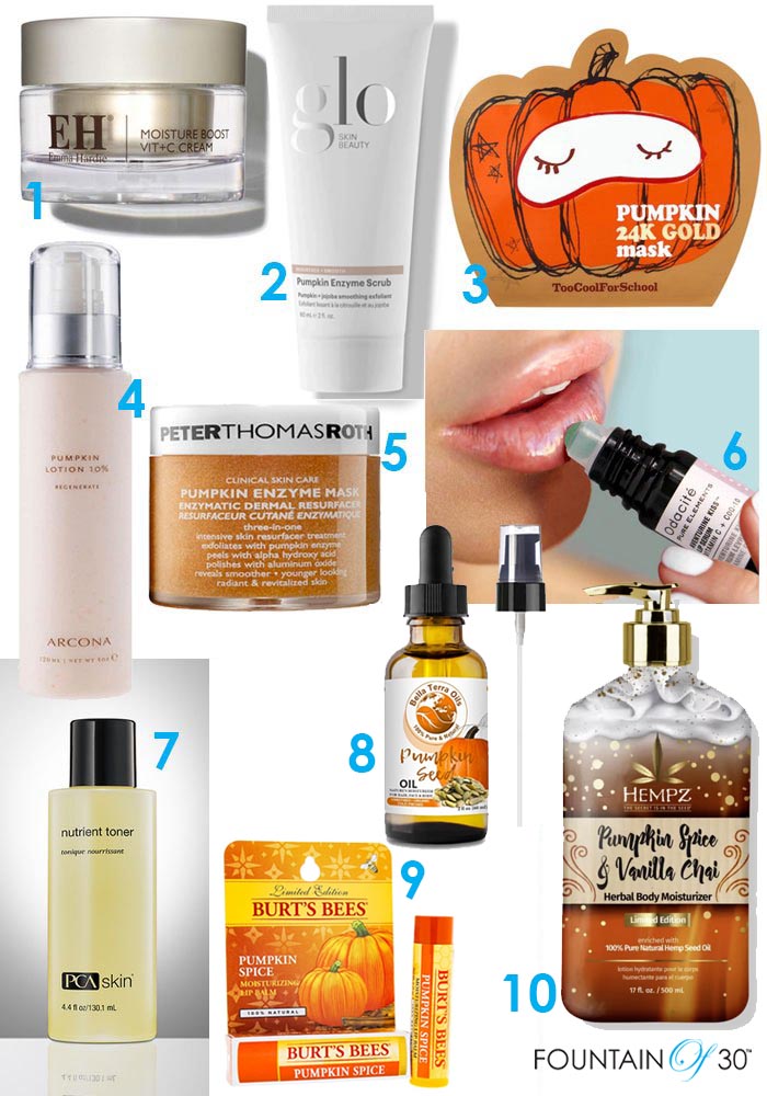 anti-aging pumpkin skincare fountainof30