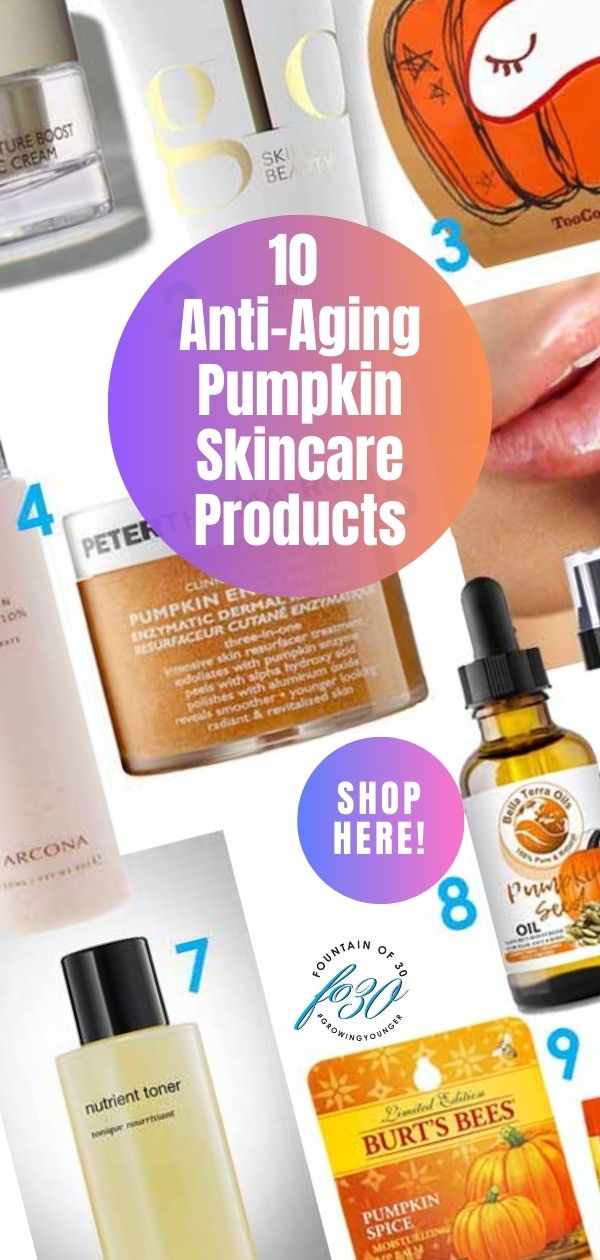 anti-aging pumpkin skincare products fountainof30