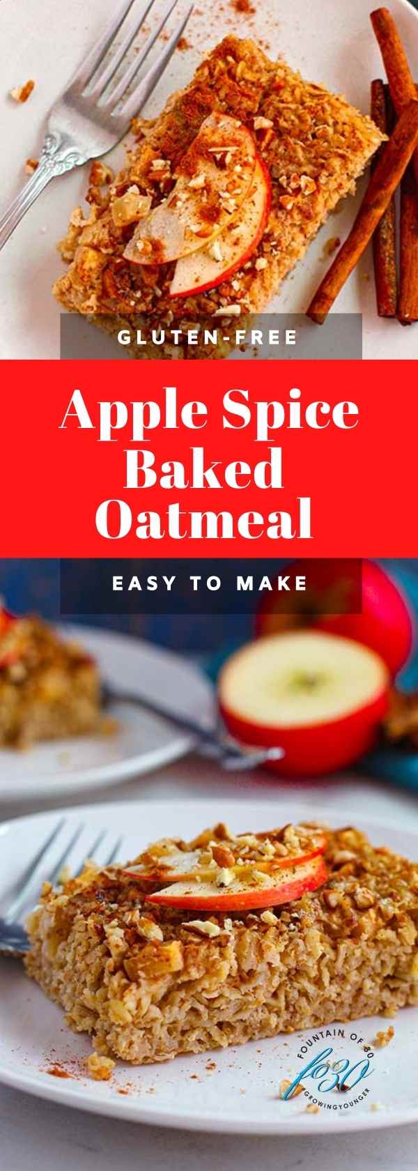 apple spice baked oatmeal recipe fountainof30