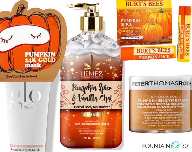 Pumpkin skincare products fountainof30