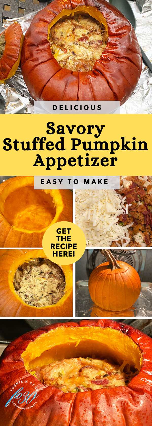 savory stuffed pumpkin baked in shell appetizer fountainof30