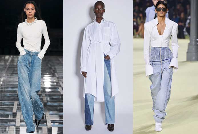 How To Style The Unexpected White Shirts And Jeans Trend For Fall ...