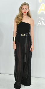 Amanda Seyfried in black Michael Kors Collection