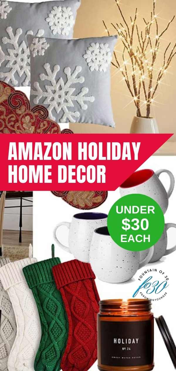 holiday home decor under $30 from amazon fountainbof30